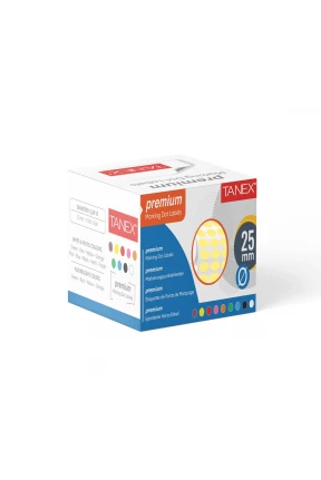 Tanex Nokta Etiket 25 mm 2500 Adet Sarı