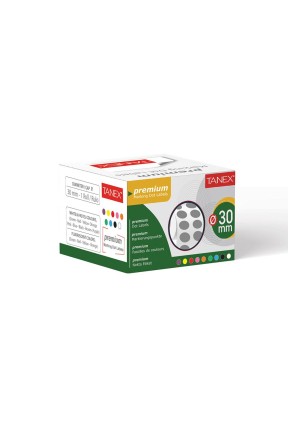 Tanex Nokta Etiket 30 mm 2000 Adet Gri