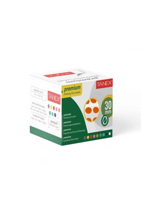 Tanex Nokta Etiket 30 mm 2000 Adet Turuncu