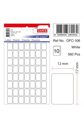 Tanex Ofc-106 Beyaz Ofis Etiketi