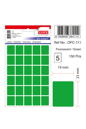Tanex Ofc-111 Yeşil Ofis Etiketi