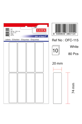 Tanex Ofc-115 Beyaz Ofis Etiketi