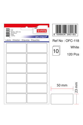 Tanex Ofc-118 Beyaz Ofis Etiketi