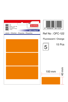 Tanex Ofc-122 Flo Turuncu Ofis Etiketi