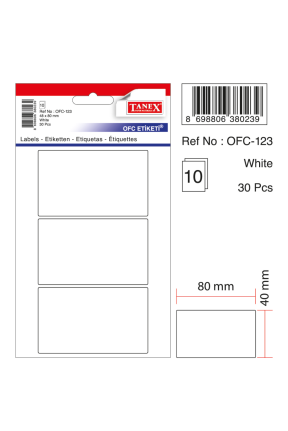 Tanex Ofc-123 Beyaz Ofis Etiketi
