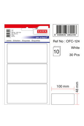 Tanex Ofc-124 Beyaz Ofis Etiketi