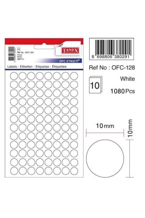 Tanex Ofc-128 Beyaz Ofis Etiketi