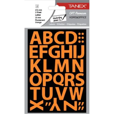 Tanex Stc-555 Harf Etiketi 23mm Flo Turuncu 2 Li Paket Tanex Stc-555 Harf Etiketi 23mm Flo Turuncu 2 Li Paket