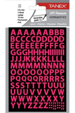 Tanex Stc-564 Harf Etiketi 10mm Pembe 2 Li Paket