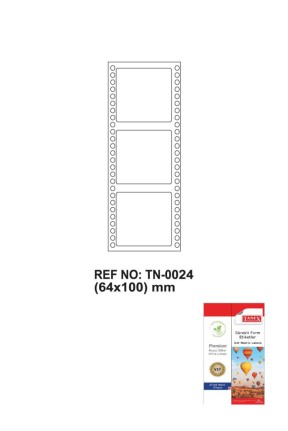 Tanex Tn-0024 Sürekli Form Etiketi 64x100mm