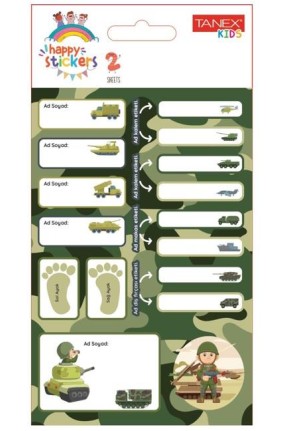 Tanex Tnx-201 İlkokul İsim-Soyisim Etiketi 2 Li Paket