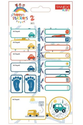 Tanex Tnx-203 İlkokul İsim-Soyisim Etiketi 2 Li Paket