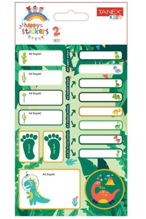 Tanex Tnx-204 İlkokul İsim-Soyisim Etiketi 2 Li Paket