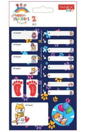 Tanex Tnx-206 İlkokul İsim-Soyisim Etiketi 2 Li Paket