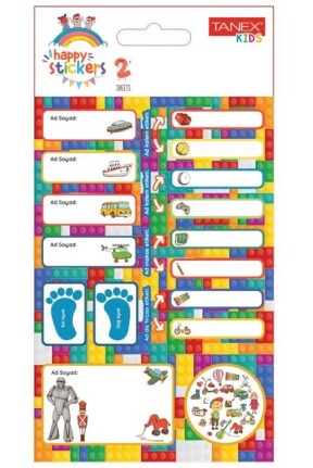 Tanex Tnx-208 İlkokul İsim-Soyisim Etiketi 2 Li Paket