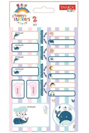 Tanex Tnx-209 İlkokul İsim-Soyisim Etiketi 2 Li Paket
