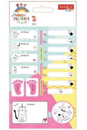 Tanex Tnx-210 İlkokul İsim-Soyisim Etiketi 2 Li Paket