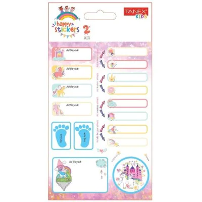 Tanex Tnx-211 İlkokul İsim-Soyisim Etiketi 2 Li Paket