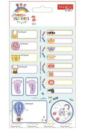 Tanex Tnx-213 İlkokul İsim-Soyisim Etiketi 2 Li Paket