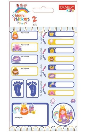 Tanex Tnx-214 İlkokul İsim-Soyisim Etiketi 2 Li Paket