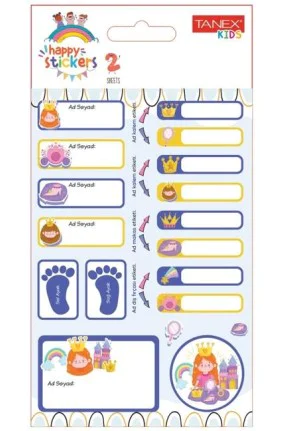 Tanex Tnx-214 İlkokul İsim-Soyisim Etiketi 2 Li Paket