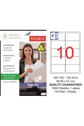 Tanex Tw-2010 Sevkiyat ve Lojistik Etiketi 99,06x57 mm