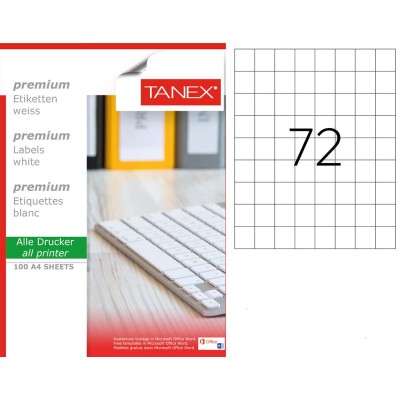 Tanex TW-2072 Laser Etiket 26 x 33 mm