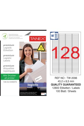 Tanex Tw-2096 Sevkiyat ve Lojistik Etiketi 43,2x8,5 mm