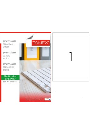 Tanex TW-2100 Laser Etiket 100 Lü Paket