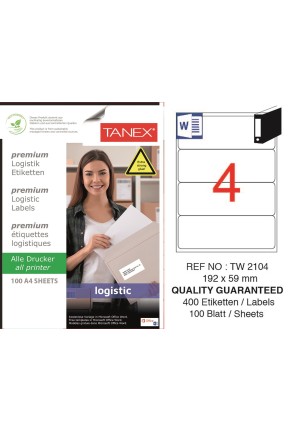 Tanex Tw-2104 Sevkiyat ve Lojistik Etiketi 192x59 mm