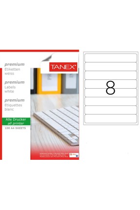 Tanex TW-2108 192x34mm Sökülebilir Etiket 100 Lü