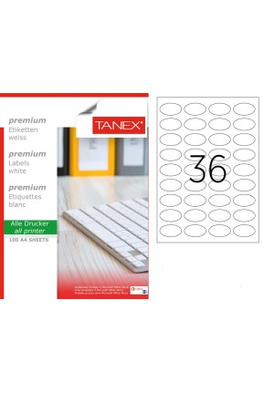 Tanex TW-2148 40,6x25,4 mm Sökülebilir Etiket 100 Lü