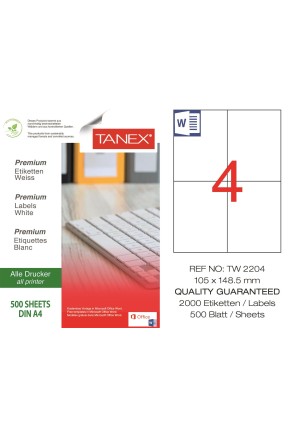 Tanex Tw-2204 105x148.5mm Laser Etiket 500 Lü