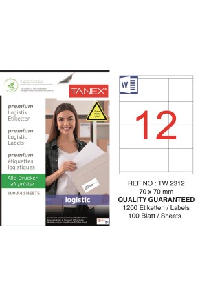 Tanex Tw-2312 Sevkiyat ve Lojistik Etiketi 70x70 mm