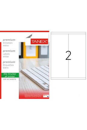 Tanex TW-2380 105x280 mm Sökülebilir Etiket 100 Lü