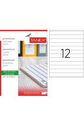 Tanex TW-2524 210x24mm Lazer Etiket 100 Lü