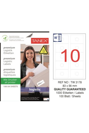 Tanex Tw-3178 Sevkiyat ve Lojistik Etiket 83x56 mm