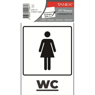 Tanex Uyr-114 Bayan Wc Uyarı Etiketi 2 Li Paket