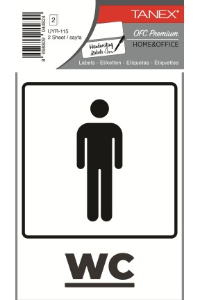 Tanex Uyr-115 Bay Wc Uyarı Etiketi 2 Li Paket