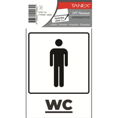 Tanex Uyr-115 Bay Wc Uyarı Etiketi 2 Li Paket