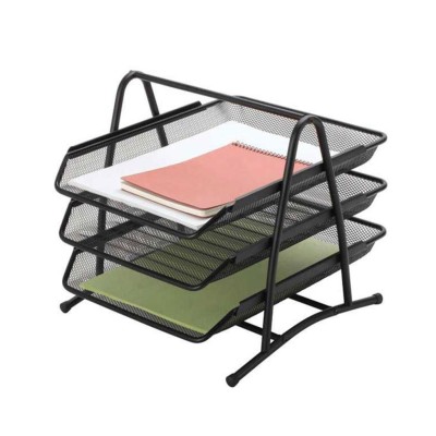 Temat Evrak Rafı 3 Lü Siyah