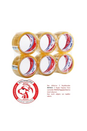 Vege Koli Bandı 45x100 mm Şeffaf 6 Lı Paket (Bufalo)