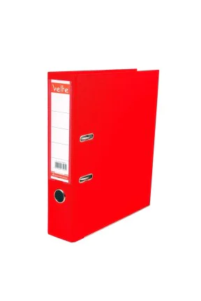 Velte Plastik Klasör Geniş Kırmızı Renk 25 Li Koli