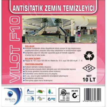 VILOT F10 Anti Statik Zemin Temizleme Ürünü 10 Litre
