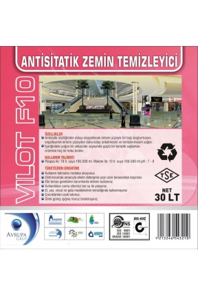 VILOT F10 Anti Statik Zemin Temizleme Ürünü 30 Litre