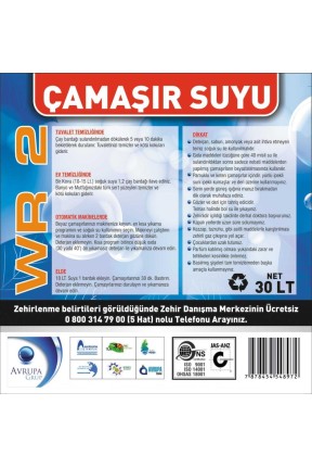 WR 2  Çamaşır Suyu 30 Litre