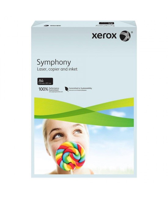 Xerox Symphony Renkli A4 Fotokopi Kağıdı 80 gr 500'lü Açık Mavi