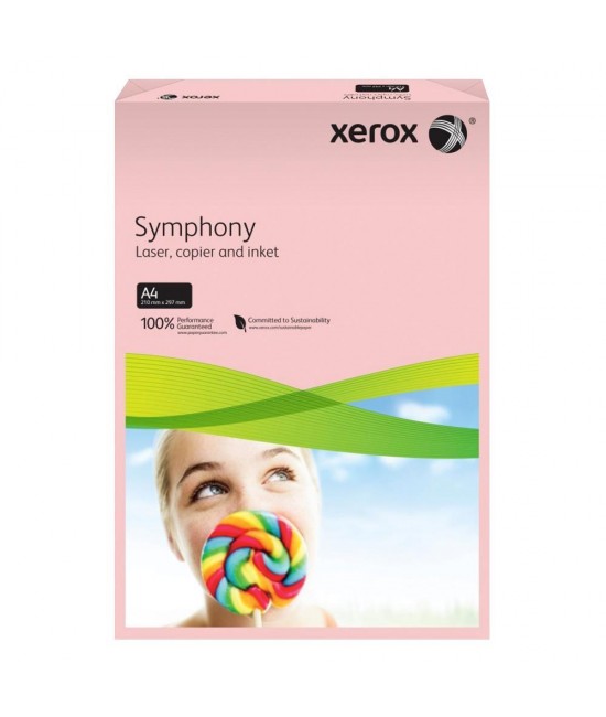 Xerox Symphony Renkli A4 Fotokopi Kağıdı 80 gr 500'lü Açık Pembe